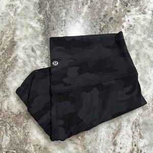 Lululemon Black Camo Bike Shorts